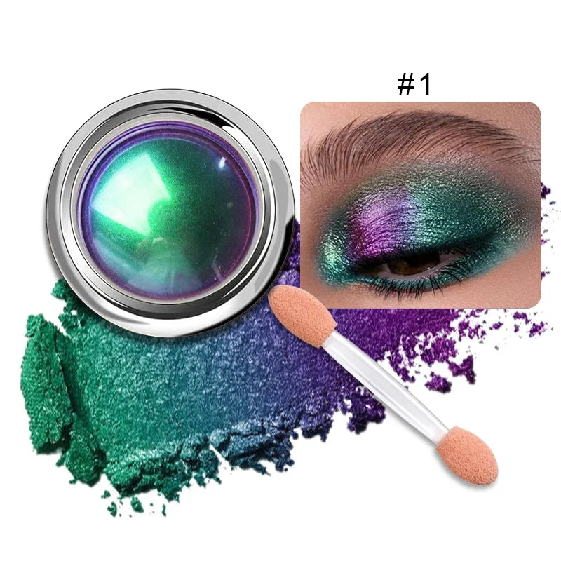 Chameleon Optical Color Shift Eyeshadow Cream Multi Chrome Shimmer Metallic Eye Lip Pigment Long Lasting Duochrome Makeup