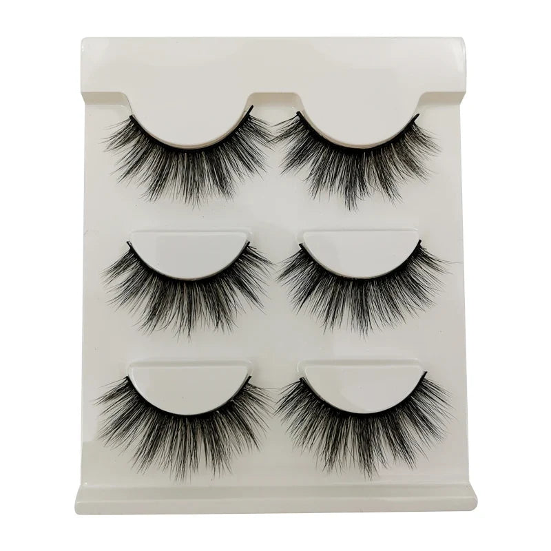3/5 Pairs 3D Faux Mink Hair Soft Eyelashes Natural Thick Long False Eyelashes Dramatic Fake Lashes Handmade Eyelashes Faux Cils