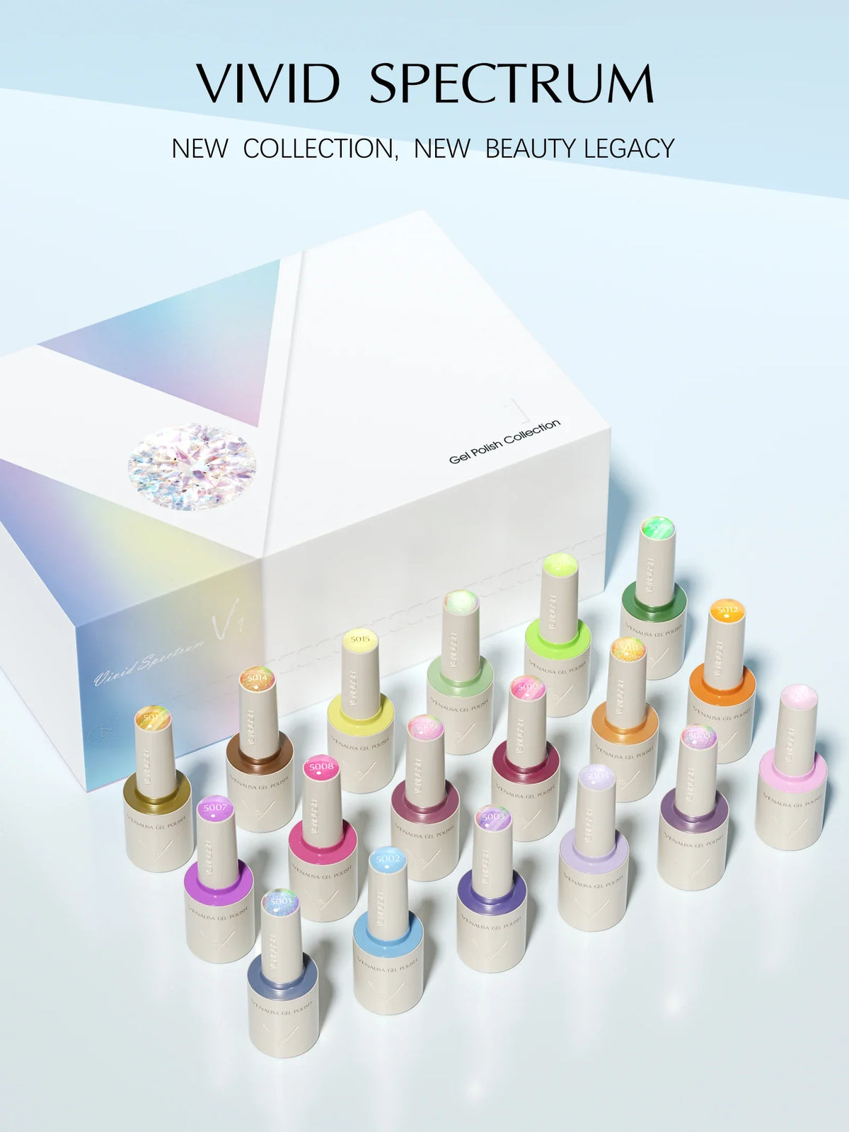 1/2/5pc 10ml VENALISA Nail Gel Polish High Quality Round Brush Soft Consistency Selfleveling  Gorgeous Color Collection Varnish