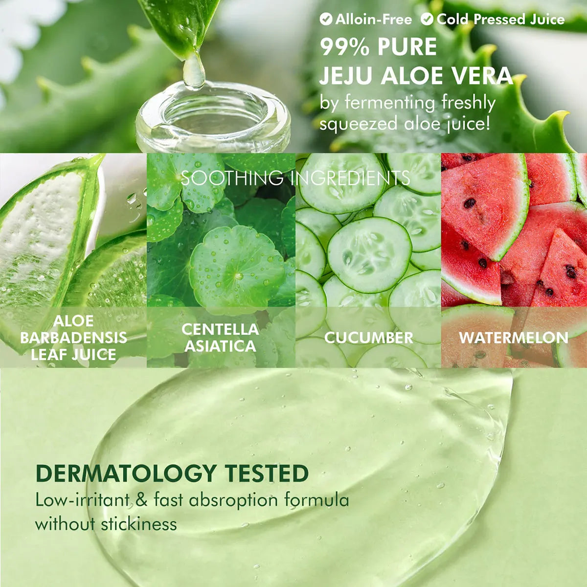 HOLIKA HOLIKA Aloe Soothing Gel,Soothing & Refreshing,Moisturizing & Lightweight,Fast-Absorbing,Korean Skincare,Korean Makeup
