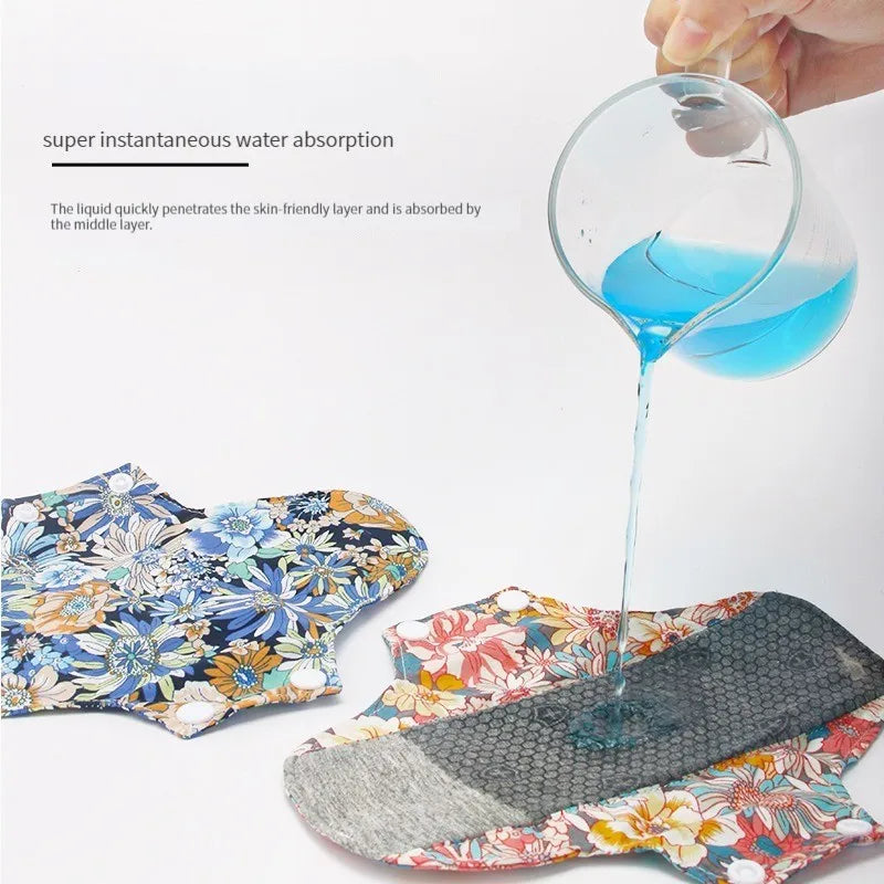 1pc/5pcs Anti Slip Washable Sanitary Pad Graphene Sterilization Underwear Panty Liner Lady Personal Care Reusable Daily Pads