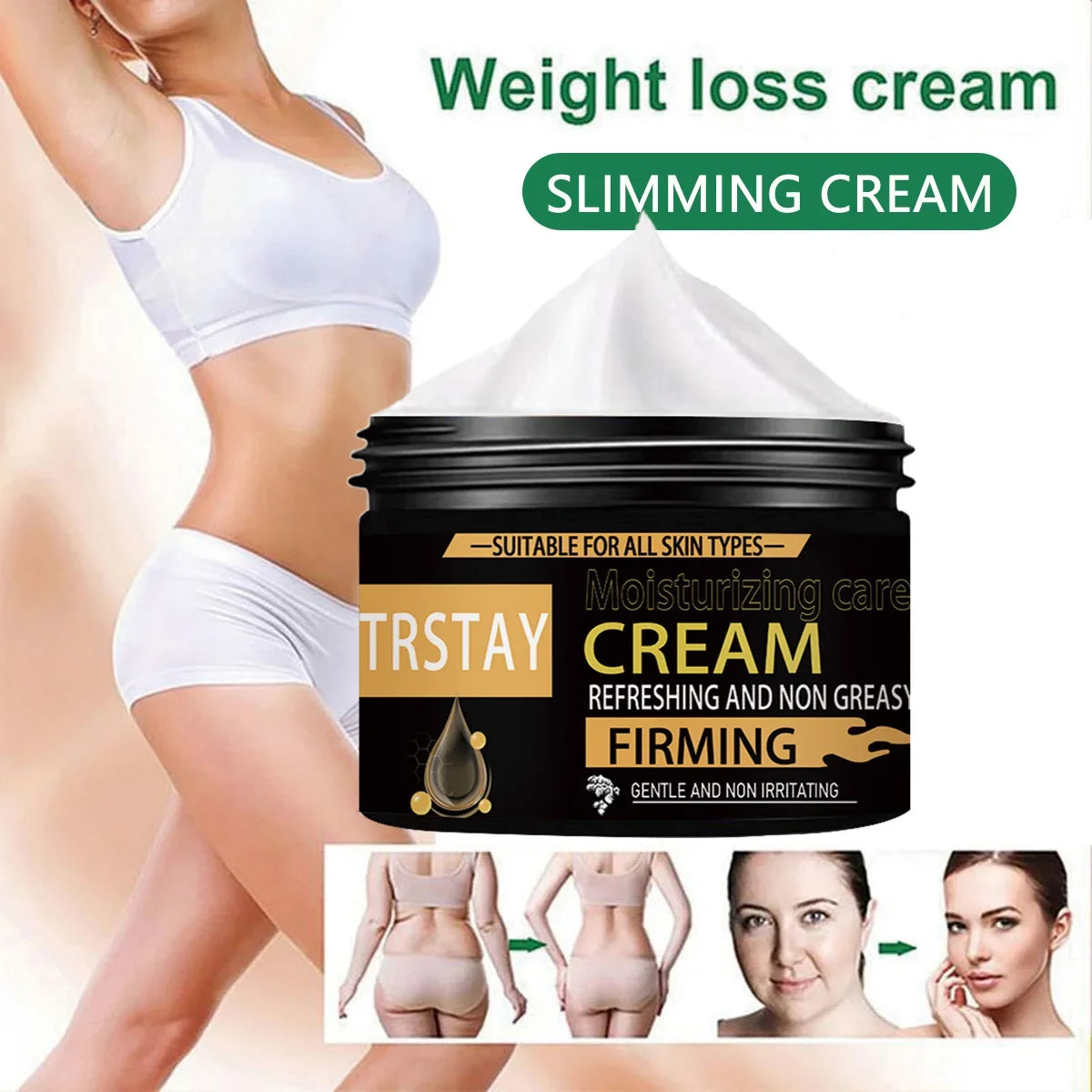 7 DAYS Ginger Slimming Cream Weight Loss Remove Waist Leg Cellulite Fat Burning Shaping Cream Whitening Firming Lift Body Care