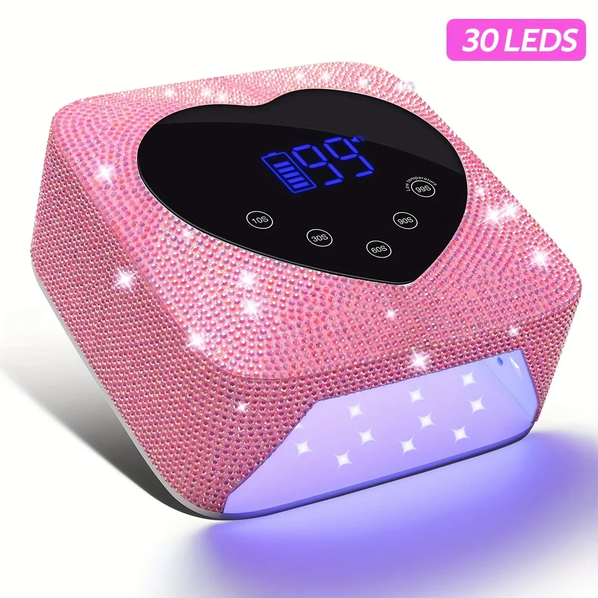 72W Cordless UV Nail Lamp Rechargeable 30 LEDs Nail Dryer with 5 Timer Settings UV Cabin Manicure Light for Nails Nail Art Tools