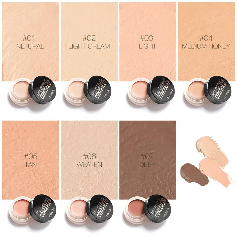FOCALLURE Makeup Concelaer Full Coverage Waterproof Concealer Cream Oil-control Face Base Foundation Moisturizing Cosmetics