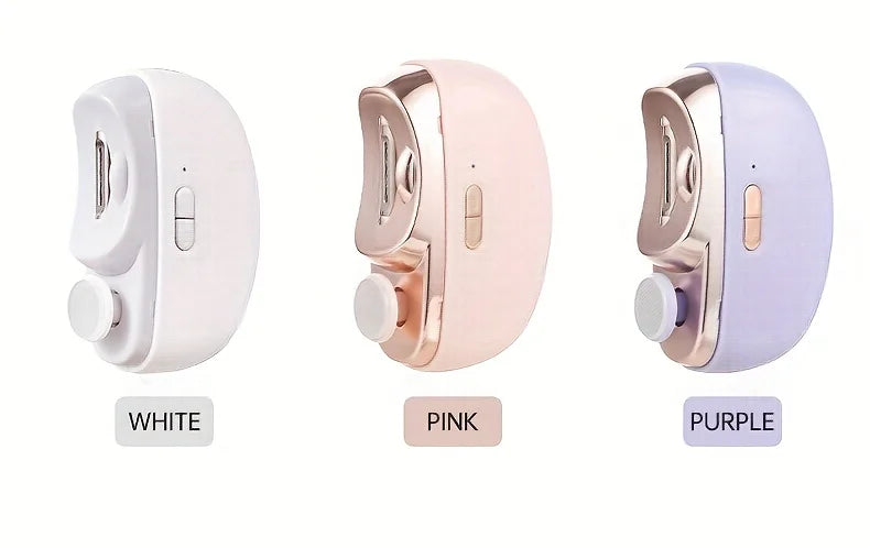 2-in-1 Electric Nail Clipper & Polisher with LED Light, USB Charging, Safe Grinding for All Ages, Valentine's Gift