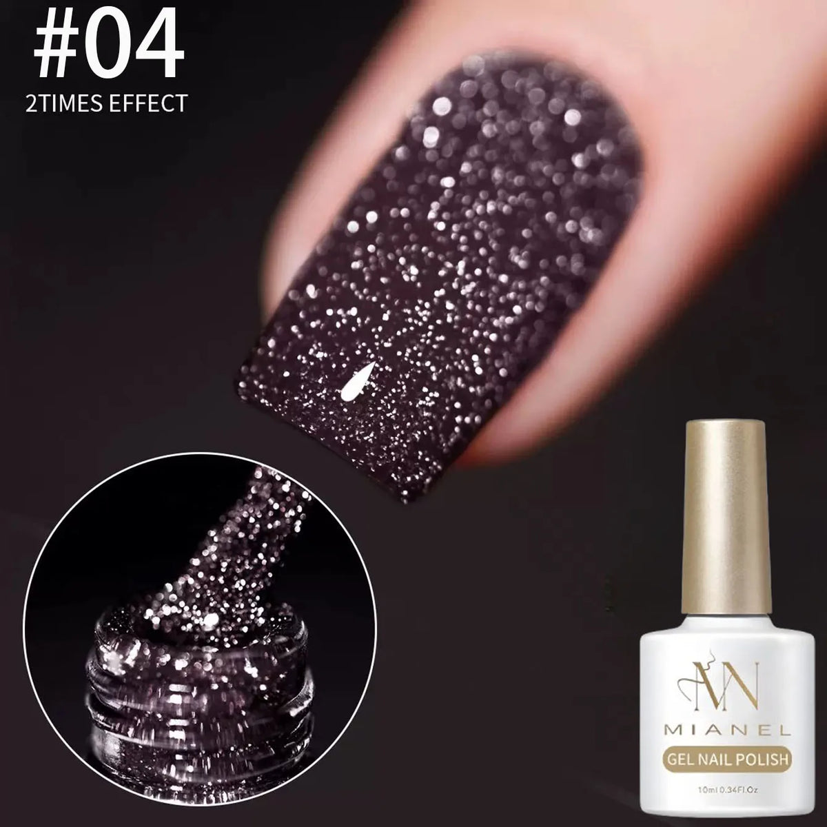 1-12pcs Wine Red Flash Crushed Strobe High Density Diamond Glitter Gel Nail Polish Black Nails Red Nails White Nails