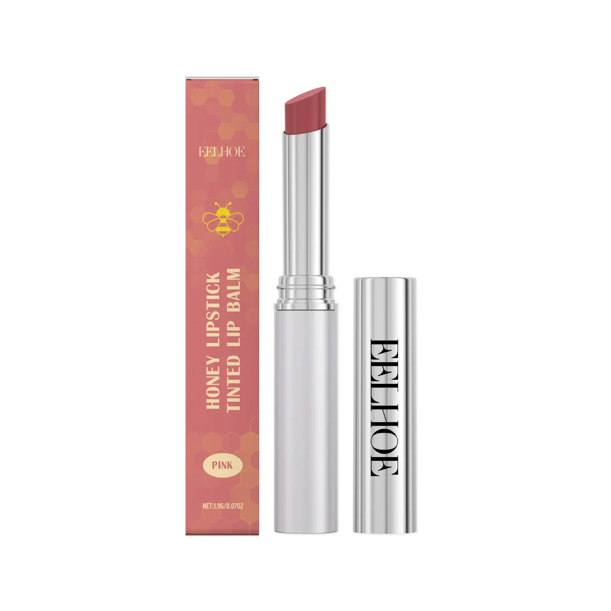 EELHOE Pink Honey Lipstick Vitamin E Long Lasting Lip Tint Waterproof Nourish Lip Plumper Extreme Volume Moisturizing Lip Balm