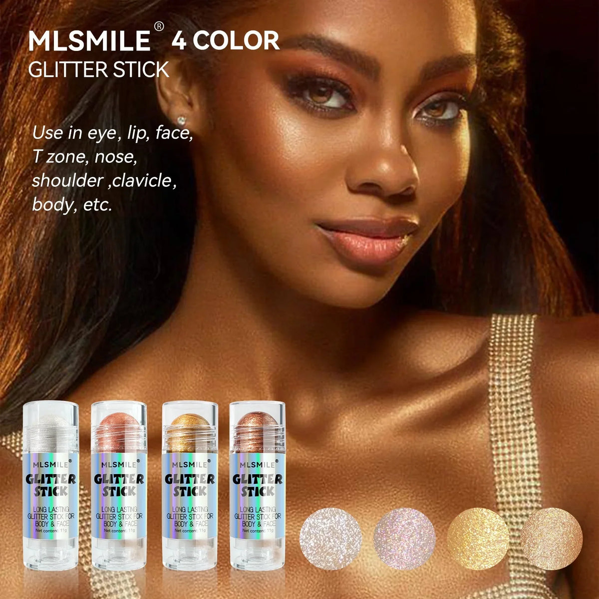4 Colors Brighten Highlighter Bar Cosmetics Face Contour Bronzer Shimmer Highlighter Stick Body Highlighter Beauty Makeup