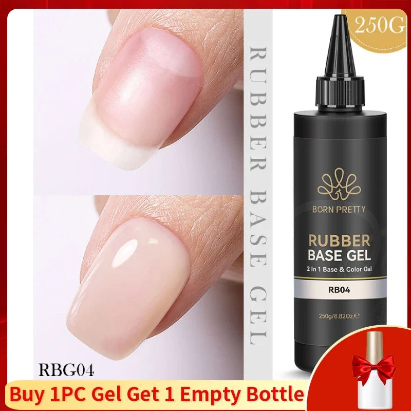 BORN PRETTY 225g Nail Extension Gel Jelly White Pink Clear Gel Nail Polish Quick Extending UV Nail Hard Gels Soak Off Gel Varnis