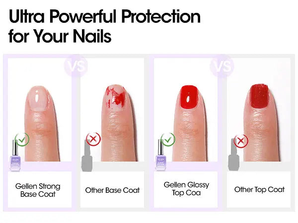 18ml Top Coat Base Coat Gel Set Nail Art No Wipe Soak Off Ultra Glossy Top UV LED Cured Long Lasting Nail Supplies