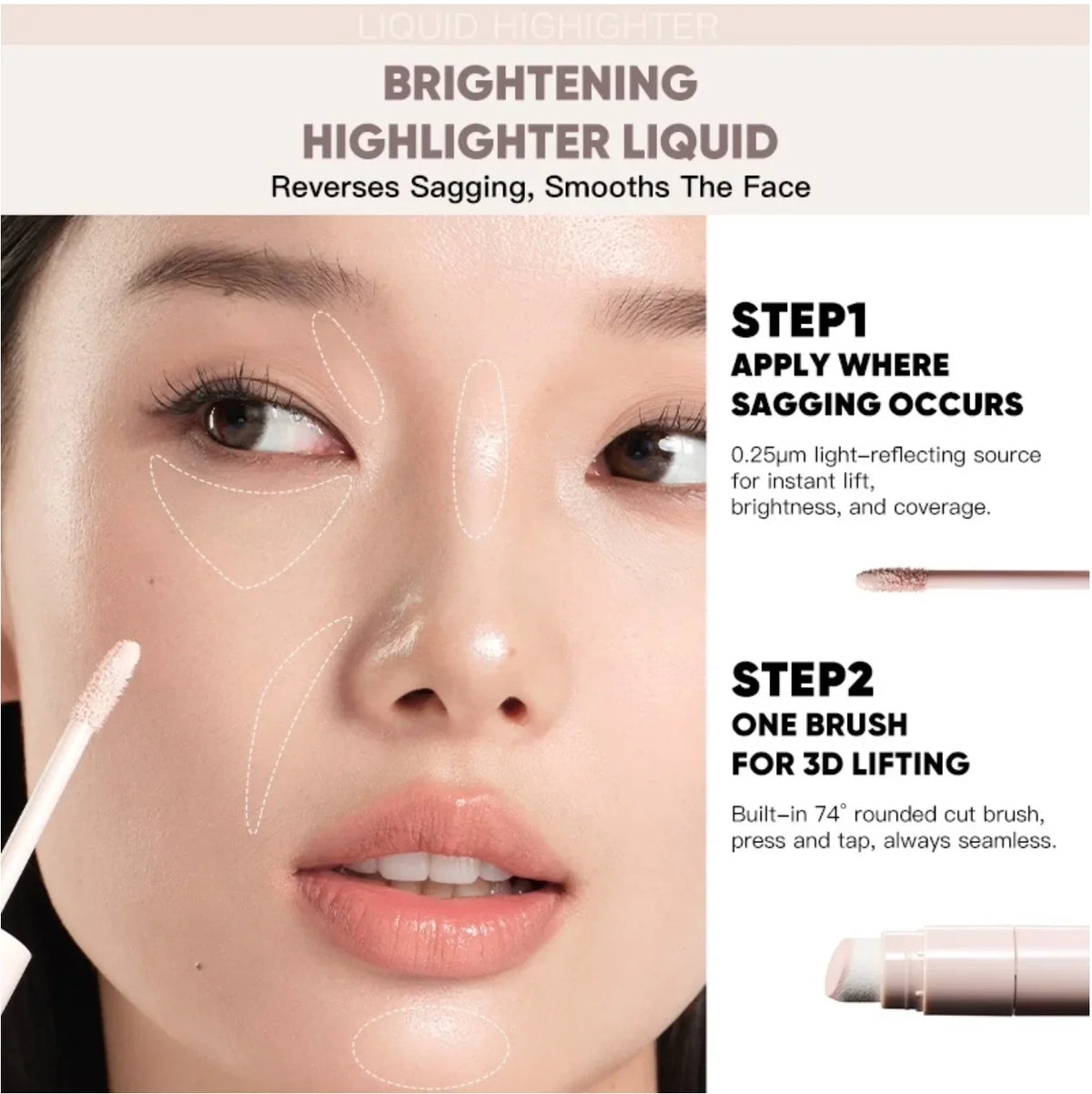 Judydoll Liquid Contouring & Highlighter Brightening Bone-Sculpting 12H Long-Lasting Face Makeup
