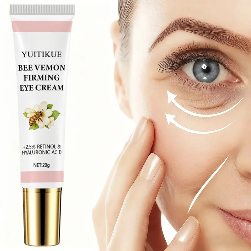Bee Venom Firming Eye Cream 20g - with 2.5% Retinol & Hyaluronic Acid, Moisturizing & Lifting, Massage for Moist Eye Skin