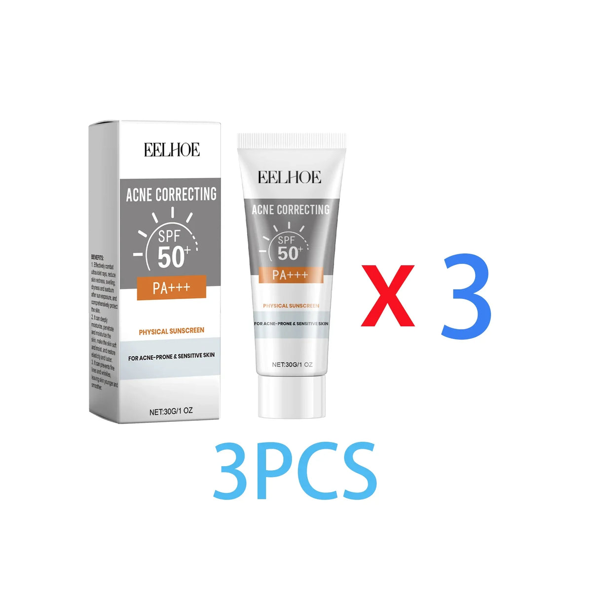 Deep Hydration Sunscreen Cream SPF 50+ UV Whitening Cream Korean Moisturizing Skin Care Tool for All Skin Type Cosmetics 30g