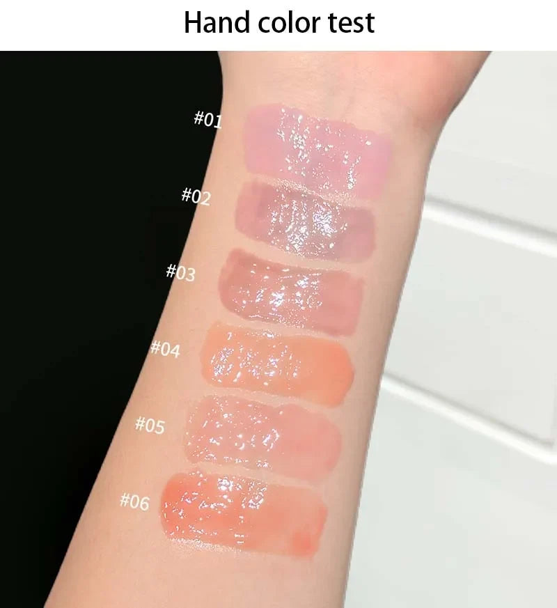Clear Grey Purple Lip Gloss Temperature Changing Waterlight Mirror Lip Glaze Crystal Tint Plumper Moisturizing Lip Oil Makeup