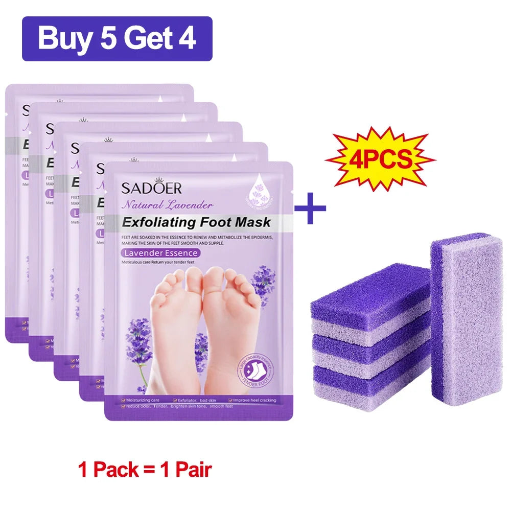 1-20Pair Exfoliating Feet Mask Exfoliating Foot Peel Mask Socks Pedicure Peeling Dead Skin Remover Feet Mask Peel Moisturizing