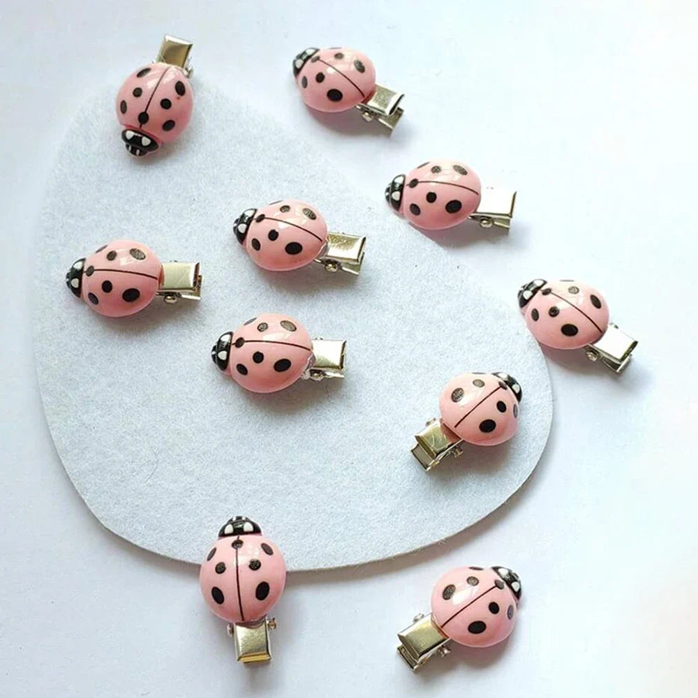 10/20Pcs Ladybug Hair Clips, Animal Insect Hair Clips Back To School Hair Accessories, For Hair Decoration