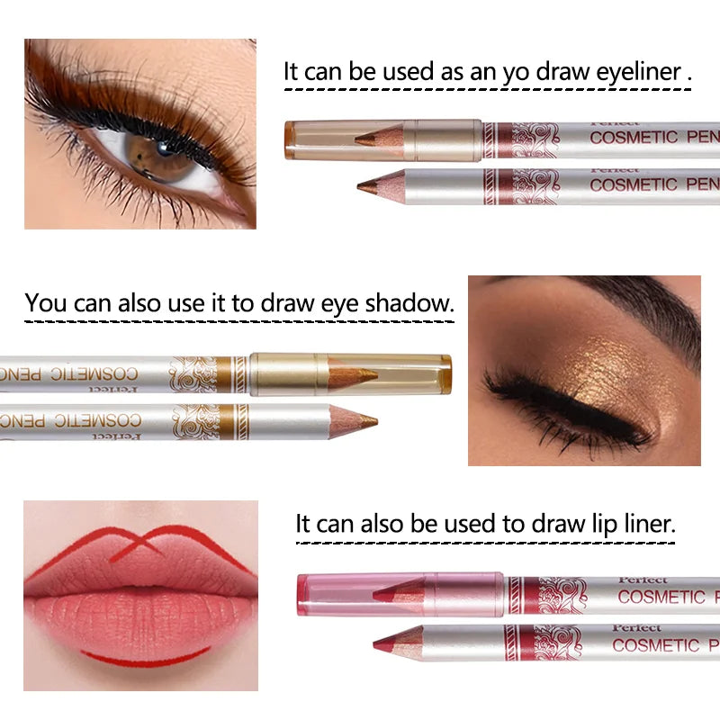 12 Color Cream Eyeliner Pen Easy To Color Anti Sweat High Pier Pencil Women's Daily Makeup Accessories