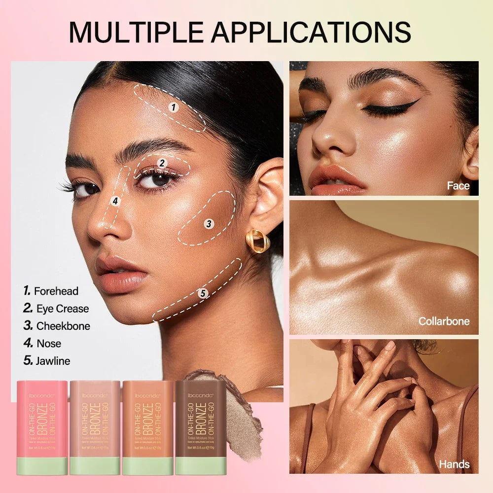 4 Colors Contour Bronzer Stick Long Lasting Moisturizing Contouring Face Body Multi-use Shading Stick Cosmetics Korean Makeup
