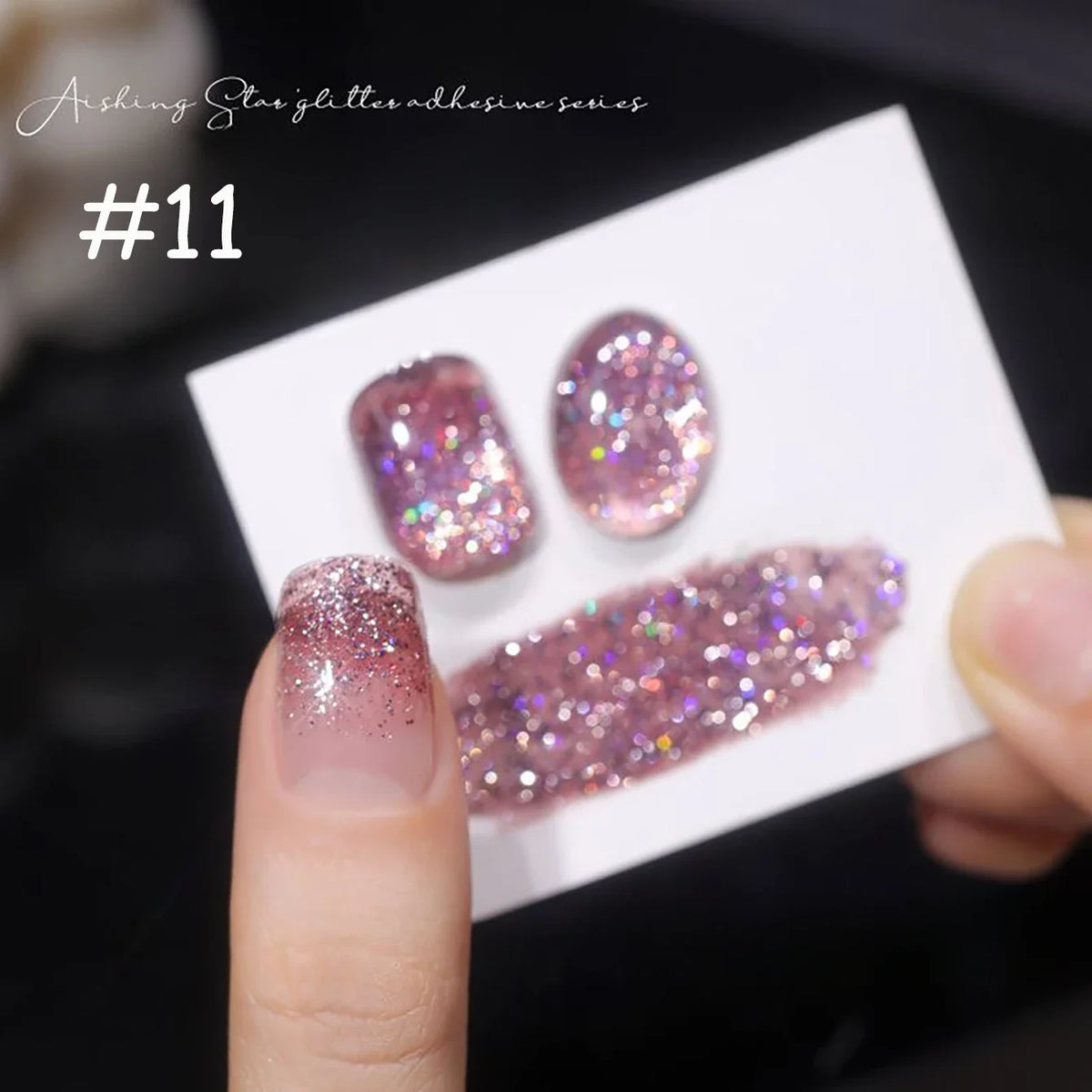 1-12pcs WS Summer Autumn Nails Flashing Reflective Disco Pink Blue White Broken Diamond Gel Nail Polish Nail Art Nail Supplies