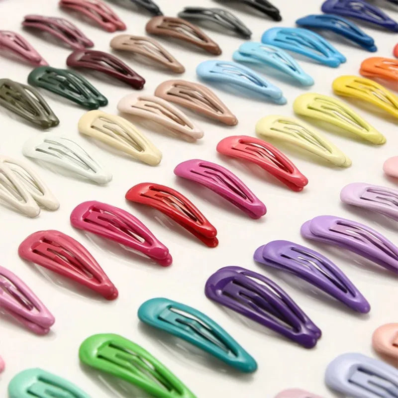 40Pcs/Lot Hair Accessories Girls Hairpin Print Cartoon Fruit Animal Flower Hair Clip Cute Powder Hairgrip New Children Headdress