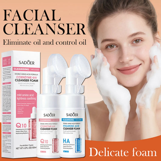 1/2PCS Amino Acid Facial Cleanser Face Wash Foam Face Massasge Facial Hydrating Moisturizing Skin Products Mossee Cleansing Care