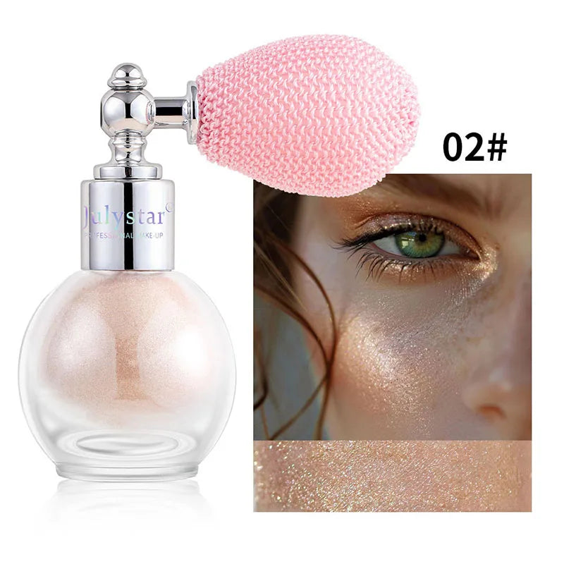 Diamond High Gloss Glitter Spray Highlighter Powder Brighten Polarization Fairy Powder Face Body Illuminator Makeup Cosmetics