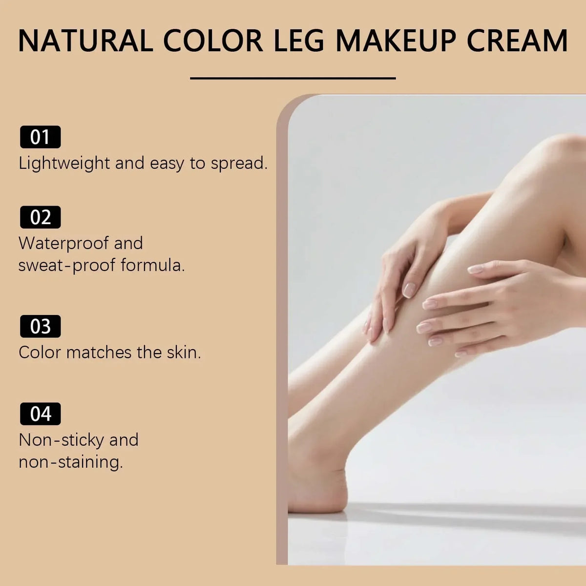 100g Leg Makeup Cream Even Skin Tone Body Foundation Waterproof Long Lasting Body Concealer Cream Natural Color Leg Makeup Fresh