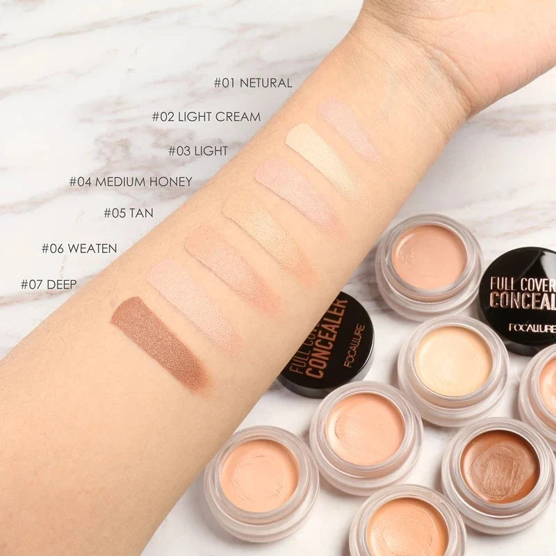 FOCALLURE Makeup Concelaer Full Coverage Waterproof Concealer Cream Oil-control Face Base Foundation Moisturizing Cosmetics