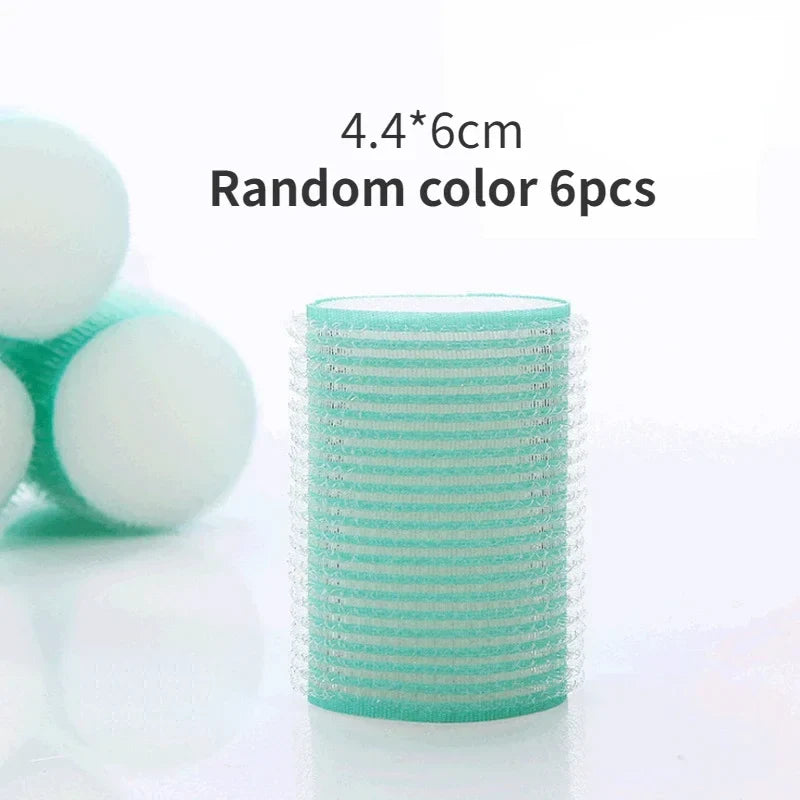 1/6Pc/set Self Grip Heatless Hair Curler Hair Rollers Set No Heat Self-adhesive Curling Hairdressing Styling Tool Different Size