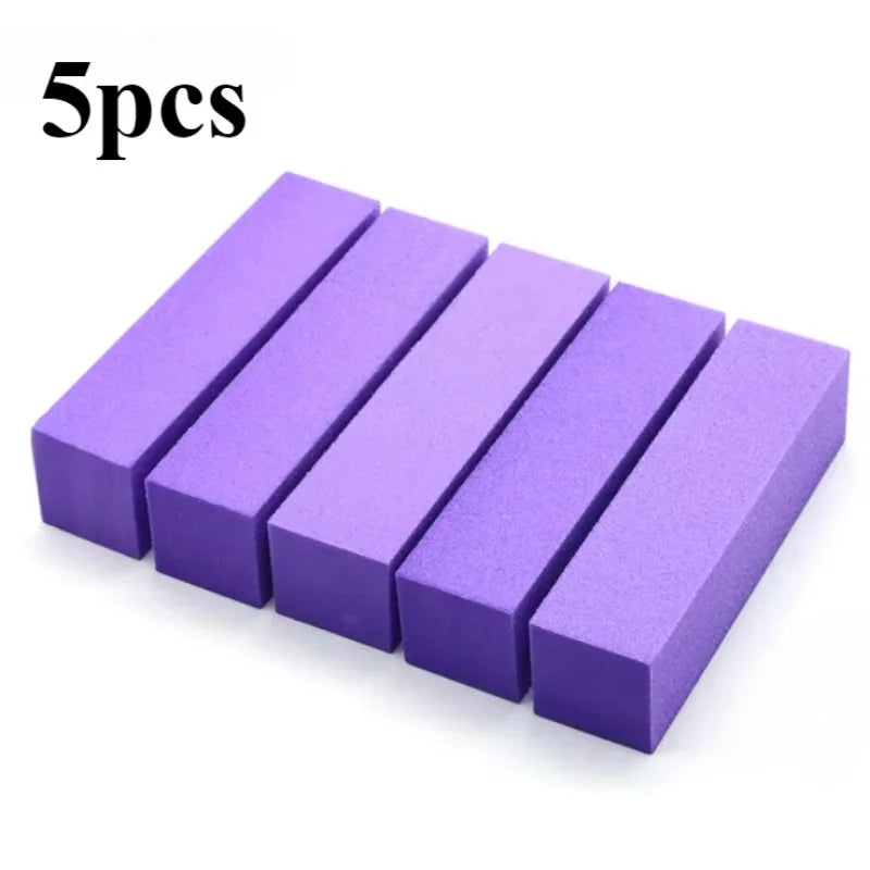 5/10/15/20Pcs Nail Buffer Professional Nail File Polisher Block Manicure Pedicure Files Sanding Polishing Sponge Nail Art tools