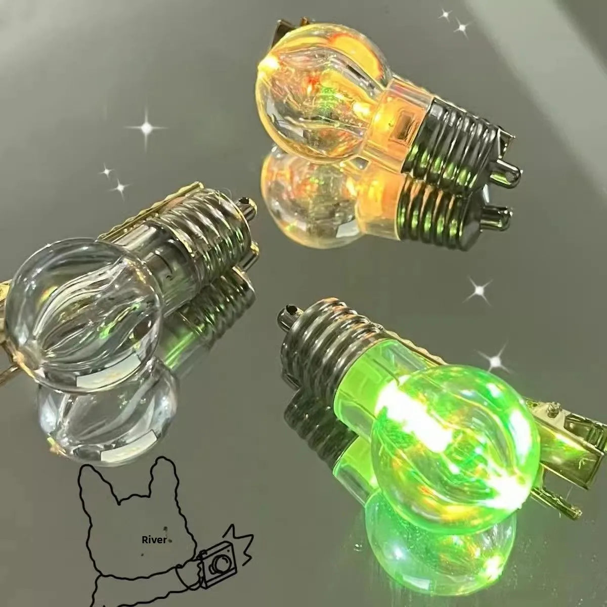 Funny LED Light Bulb Hair Clip Glow-in-the-Dark Hairpin for Women Unique Flashing Bangs Clipper Fun Hair Accessory for Events