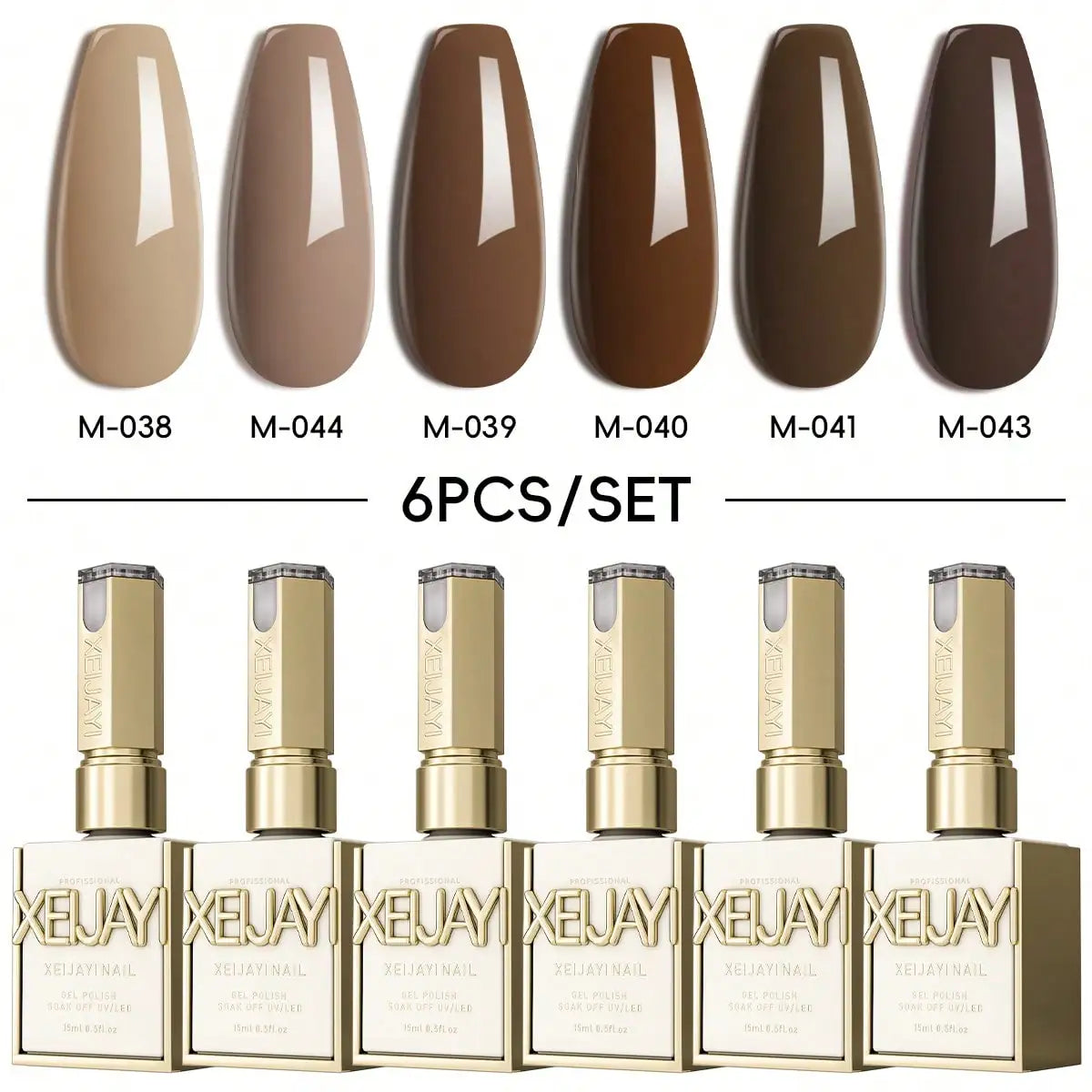 6-Color Gel Nail Polish Set, UV LED Soaking Nail Gel, Semi-Permanent, DIY Salon Quality Nail Art Gel For Spring And Summer