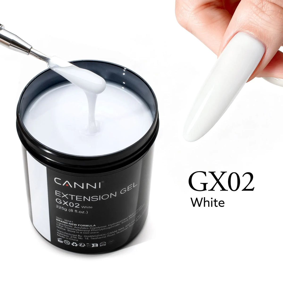 CANNI Brand 225g Extension French Acrylic Gel Soak Off LED Camouflage Color Hard Jelly Fast Dry Nail Building Extend Gum Gel
