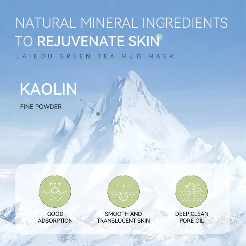 Green Tea Clay Mask 100g Skincare Gentle Cleansing Pore Minimizing Oil Control Facial Treatment Soothing Moisturizer Skin Care