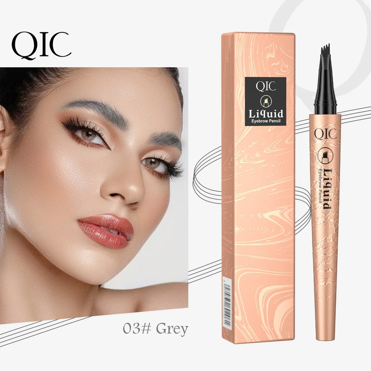 4 Tips Eyebrow Pen Waterproof Anti-smudge Long Lasting Liquid Brow 4 Colors Microblading Natural Wild Eyebrow Makeup