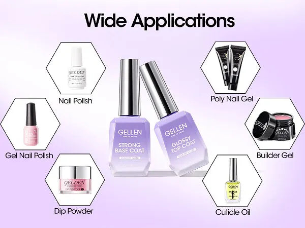 18ml Top Coat Base Coat Gel Set Nail Art No Wipe Soak Off Ultra Glossy Top UV LED Cured Long Lasting Nail Supplies
