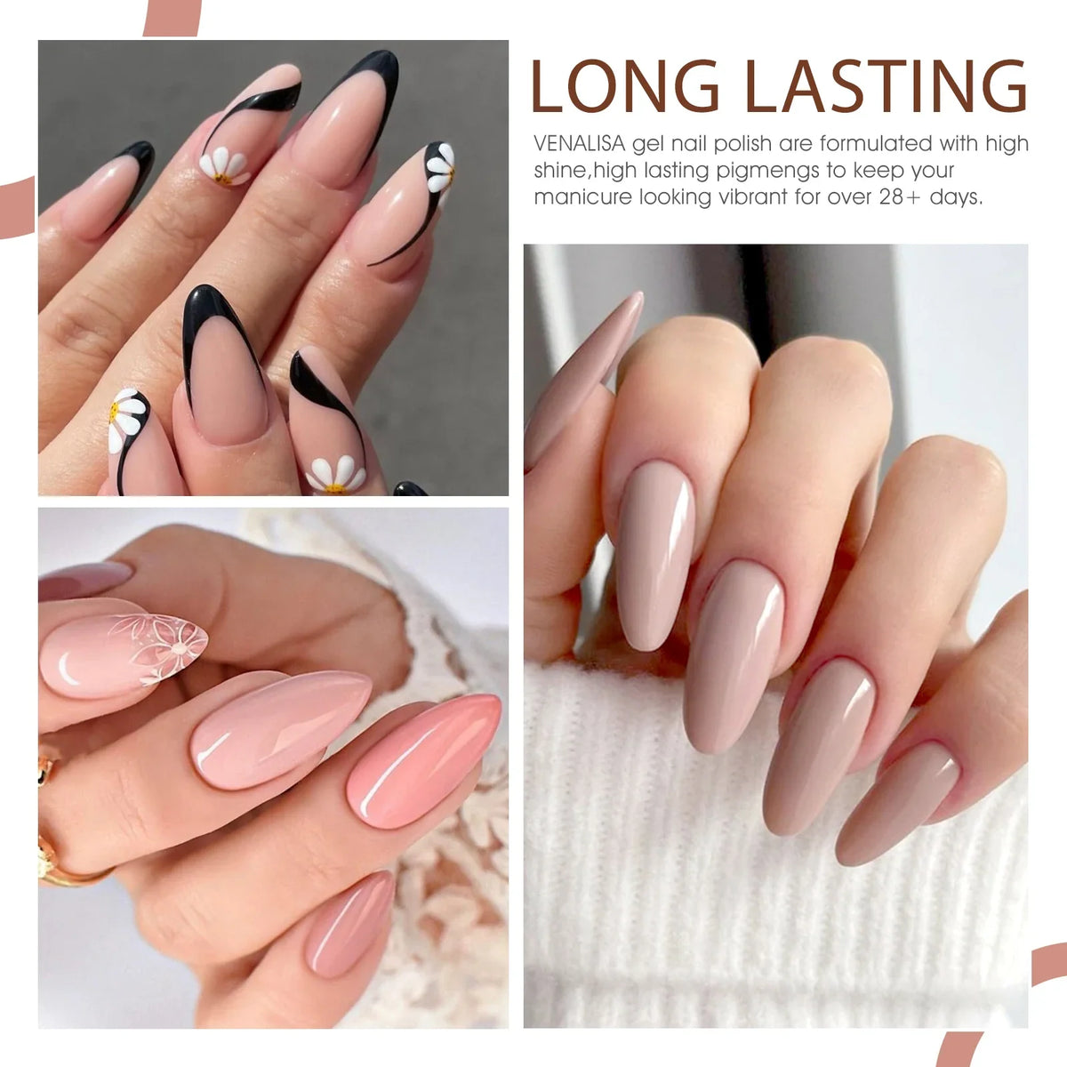 6pcs Venalisa Construction Gel Kit Stronger Jelly Color Reinforce Natural Nail Varnish Rubber Base Color Series Nude Collection