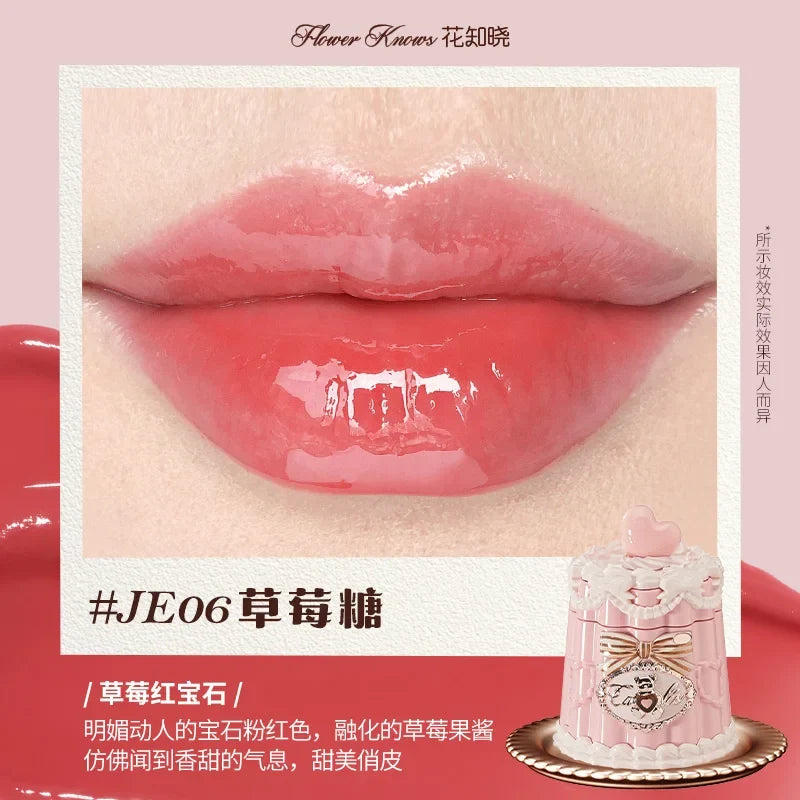 Flowerknows THE SWEETIE BEAR COLLECTION Coating Lip Jelly SOFT Lip gloss,Hydrating Gloss,Moisturizing Tint,Shine & Glow Finish