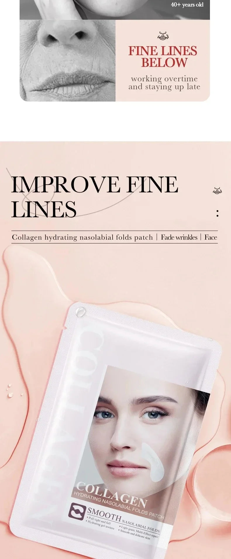 Hydrocrystalline Firming Patch, Anti-aging, Reduces Fine Lines and Facial Sagging, Deep Nourishment, Korean Skincare