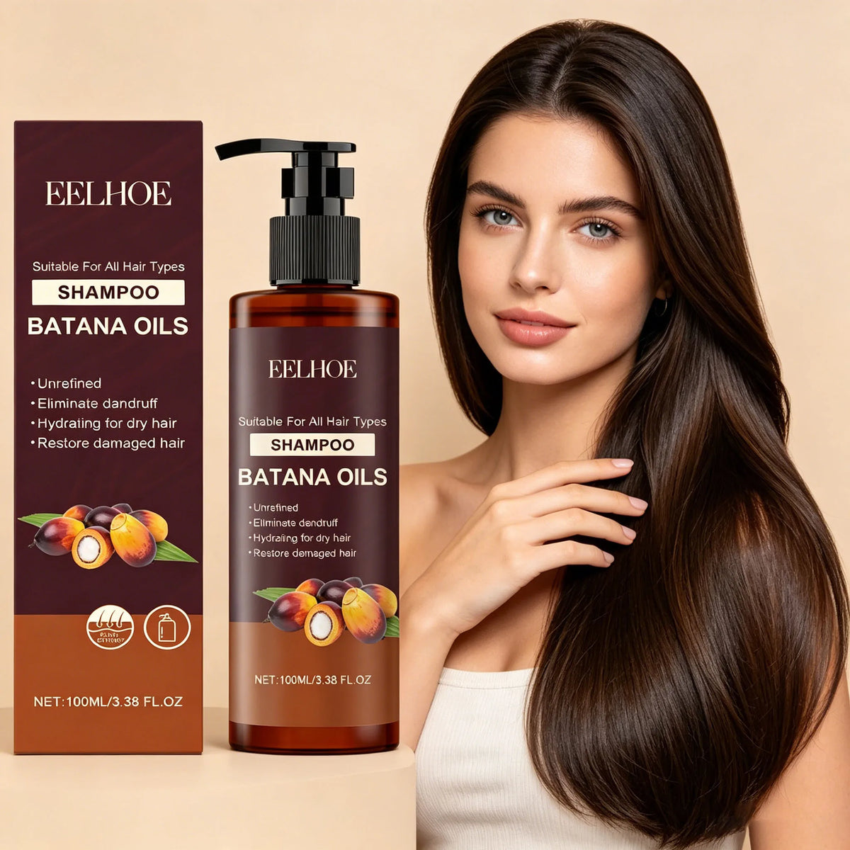 Batana Oil Shampoo Conditioner Cleaning Scalp Oil Control Anti Dandruff Smoothing Prevent Dryness Hair Care Set for Men Women