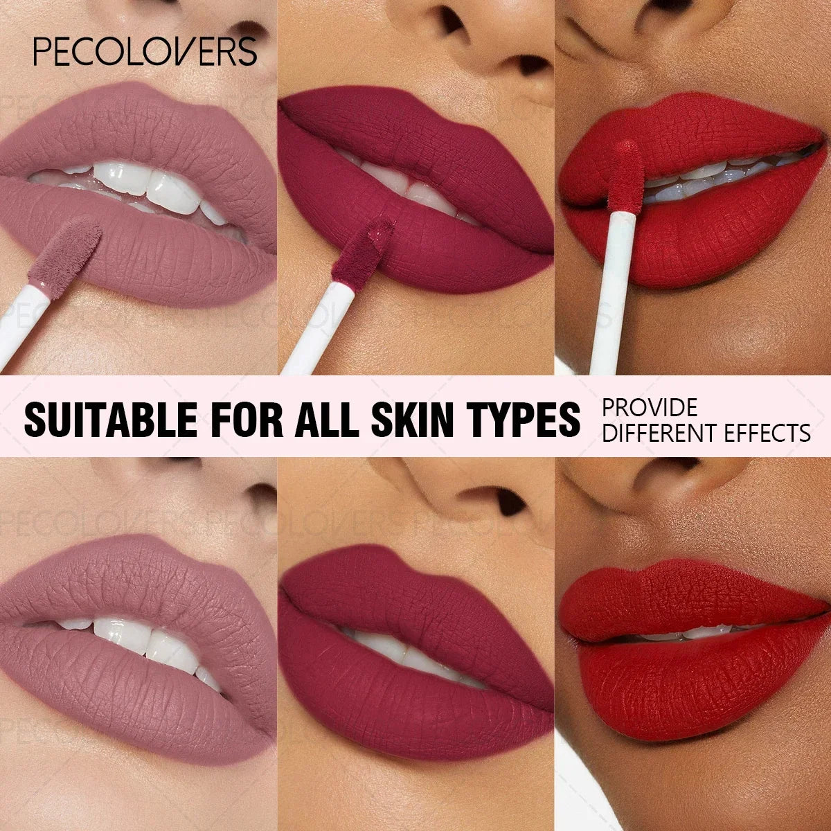 1PC Lightweight Non-stick Cups, Nude, Velvet Matte, Halloween Makeup, Lip Gloss Lipstick, Suitable for Festival and Stage Makeup