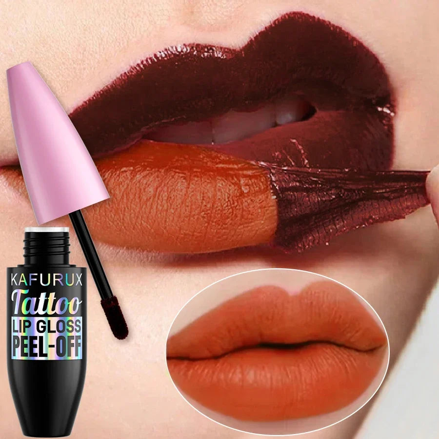 7 Colors Blading Lip Gloss Peel Long Lasting Waterproof Liquid Lipstick Pink Lip Glaze Transfer Resistant Lip Tint Makeup Gifts