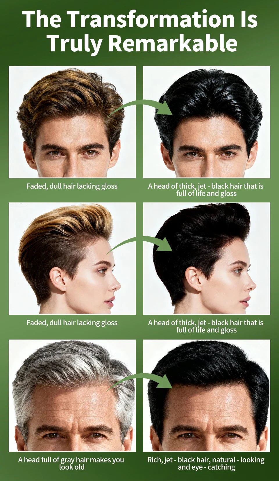 Black Hair Coloring Cream With Comb 50ml Hair Dye Shampoo Pure Plant-Based Instant Men Beard Dye Cream Covers Natural Gray Hair
