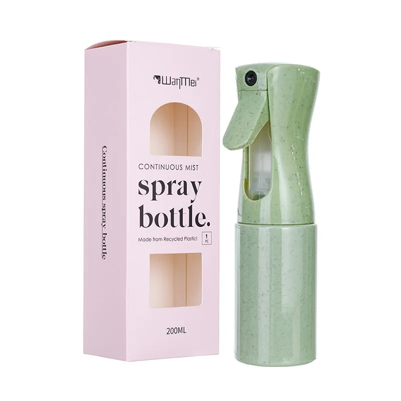 200ML Wheat Straw Continuous Spray Bottles Hairdressing Pressure Sprinkling Bottle Barber Salon Hairdressing Styling Tools