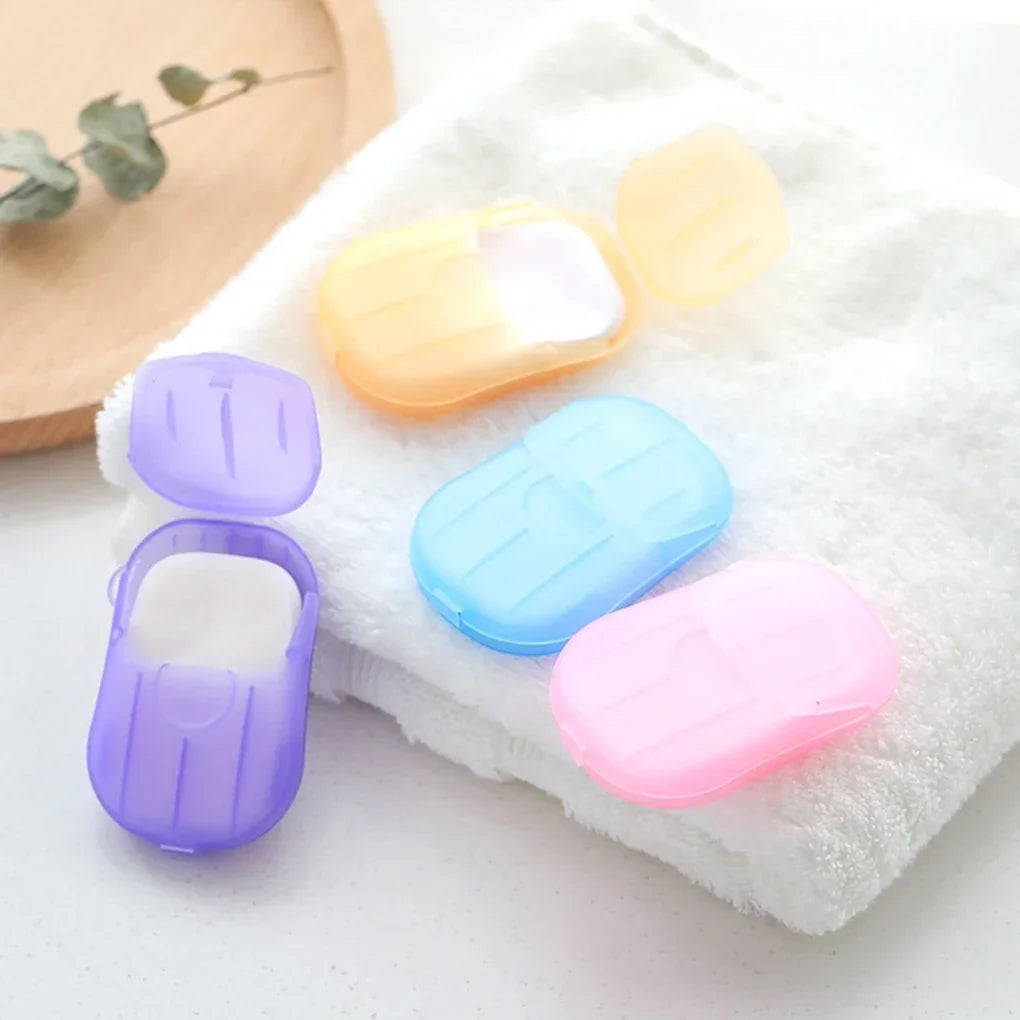 1/20/50pcs Bathroom Disposable Soap Paper Convenient Travel Soap Paper Washing Hand Bath Clean Scented Mini Paper Slice Soap