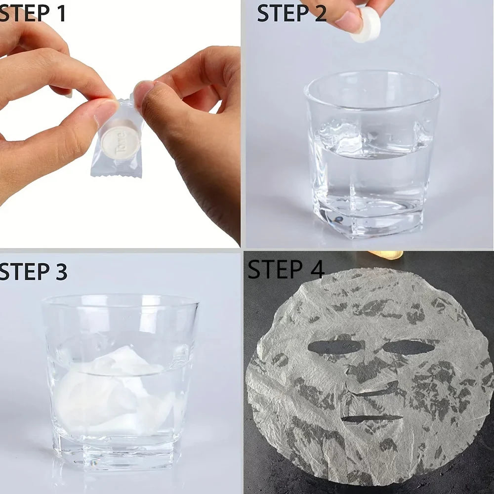 50/100 Pieces Compressed Disposable Facial Mask Portable Non-woven Face Mask DIY Skin Care Tool For Home Beauty Accessories
