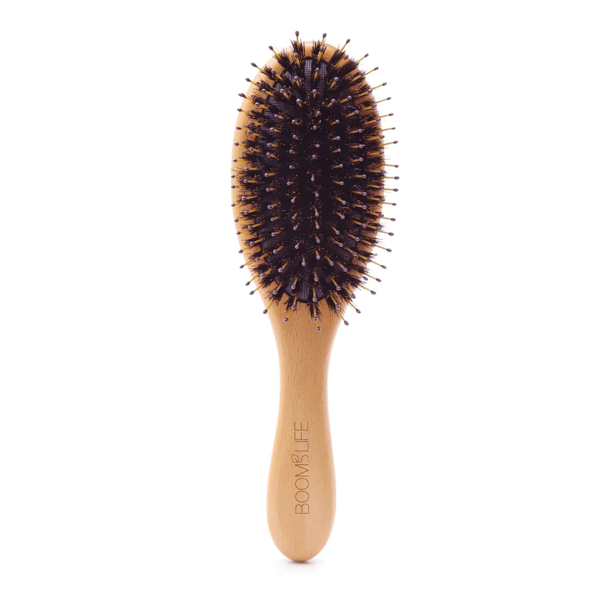Custom Boar Bristle Hair Brush Women Hair Anti-Static Scalp Massage Comb Wood Hair Brush for Curly Thick Long Hair Detangler