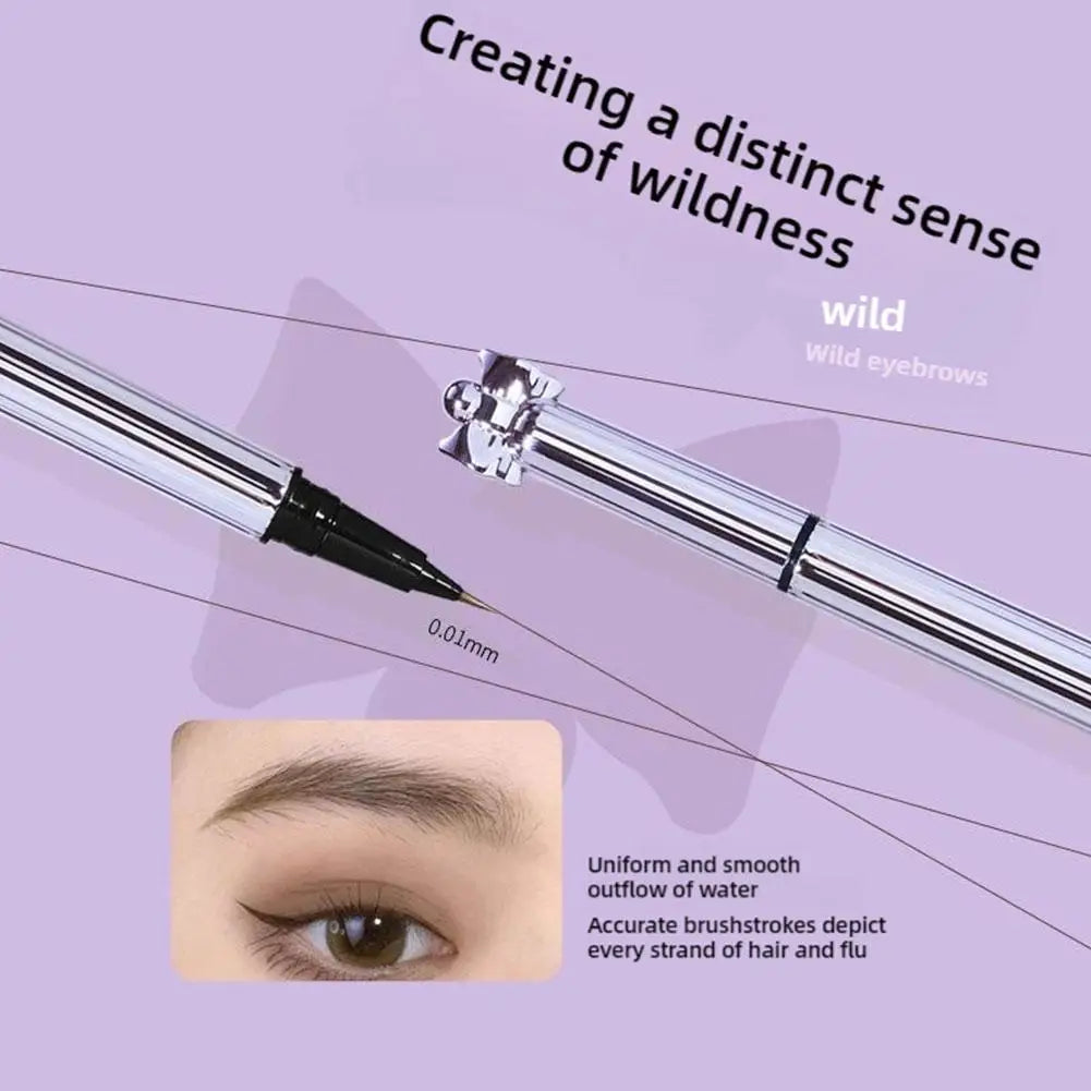 Biya Microblade Liquid Eyebrow Pen Waterproof Sweatproof Long-Lasting Brow Pencil 0.8g Ultra-Fine Tip Long-Lasting Eye Brow Make