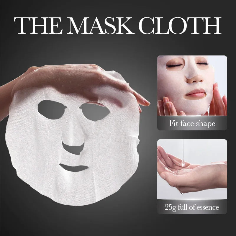 10pcs Vitamin C Niacinamide Retinol Face Mask Anti Wrinkle Moisturizing Brightening Firming Hydrating Facial Masks Skin Care