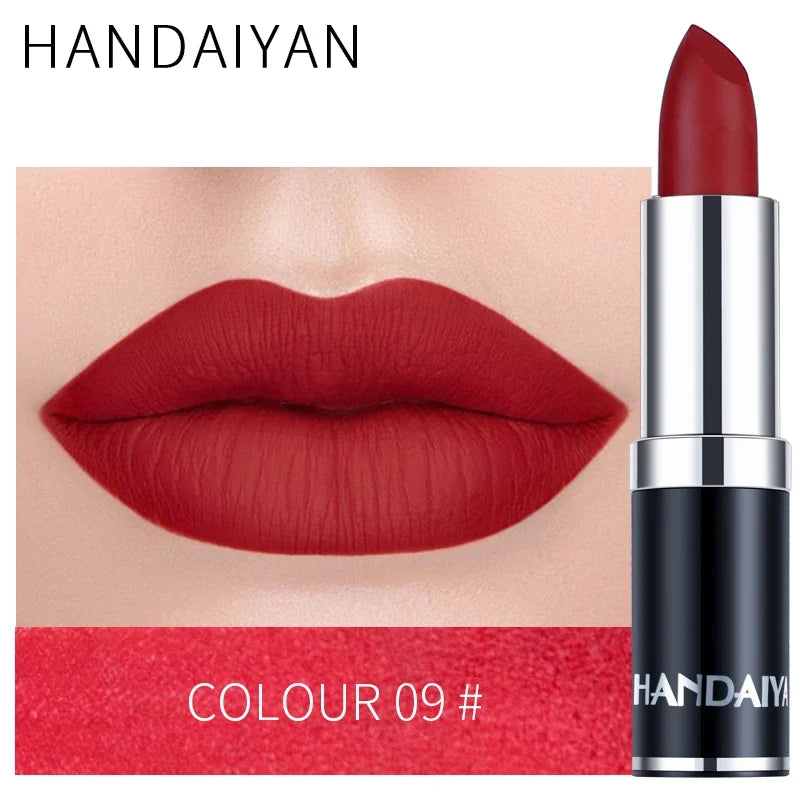 12 Colors Matte Lipstick Long Lasting High Pigment Velvet Soft Full Coverage Lip Makeup Nude Red Sexy Women Beauty Cosmetics